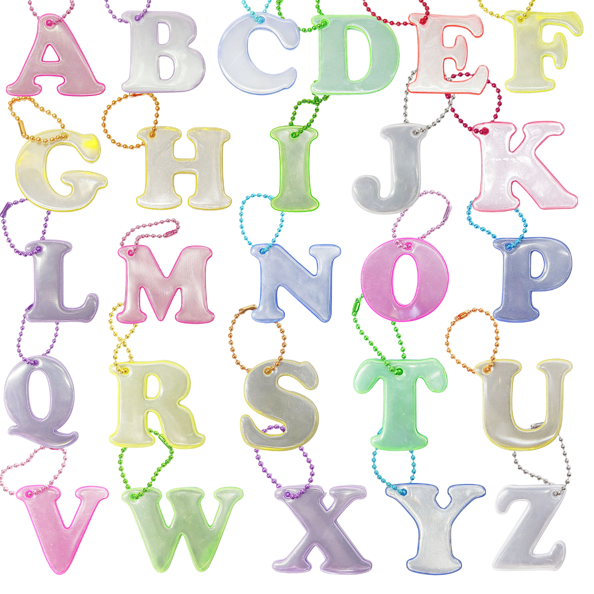 Reflective Letter Keyrings