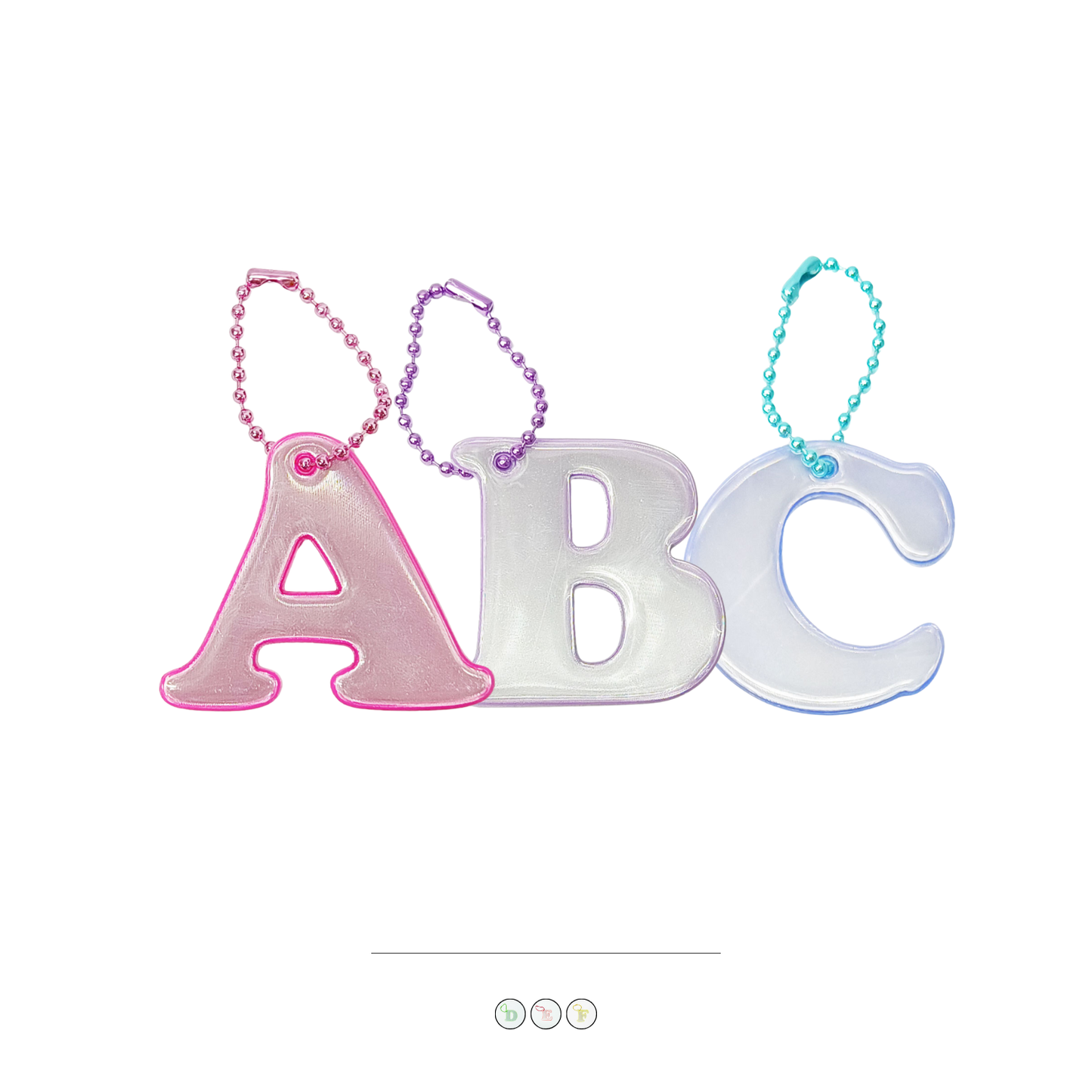 Reflective Letter Keyrings
