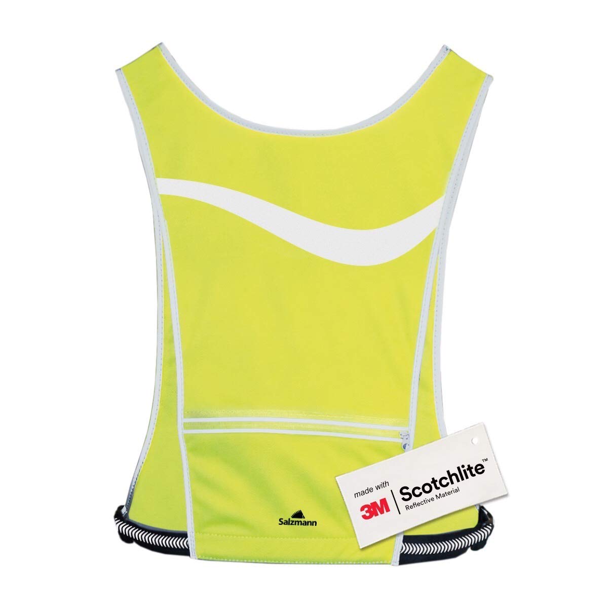 close up of yellow sports vest. 