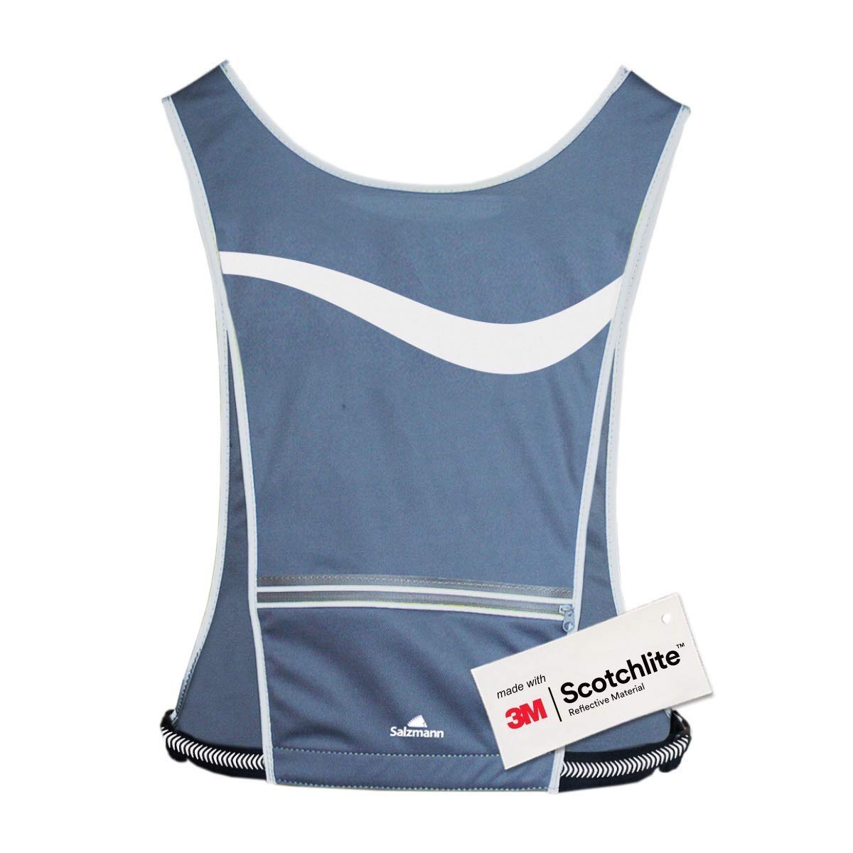 Close up of blue sports vest. 